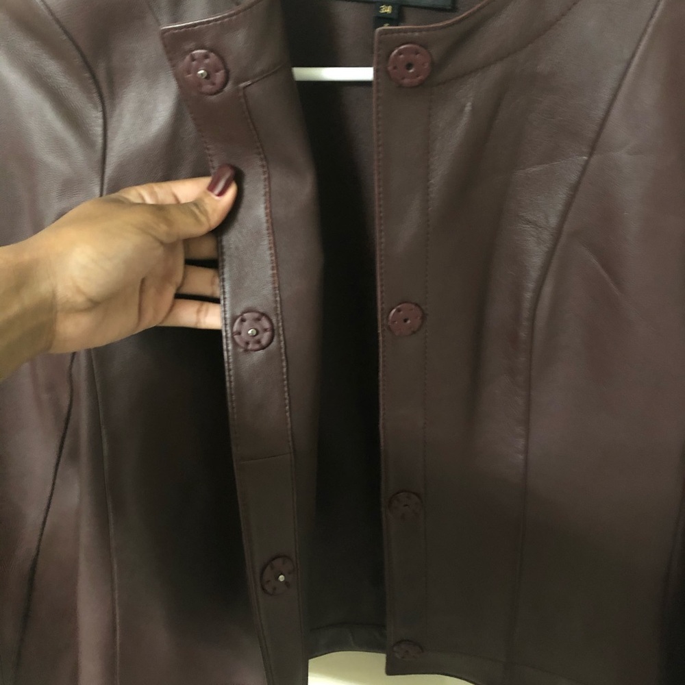 ESCADA — dark Burgundy/Berry leather Jacket - Picture 4 of 7